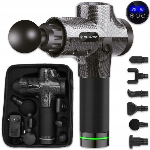 Pistolet Do Masażu Masażer Do Ciała Szyi Karku Pleców Stóp + 6 Końcówek Pro na Arena.pl