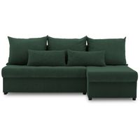 Narożnik uniwersalny, sztruksowy, LUMARO, 203x142x75, zieleń | TYLETEGOTU