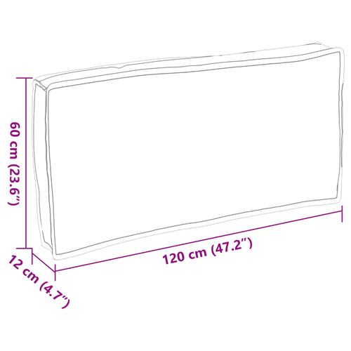 Poduszka Szary 120 x 60 x 12 cm Materiał Oxford na Arena.pl