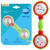 Grzechotka Canpol lekka dla niemowląt sztanga zielona 0m+