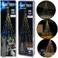 CHOINKA METALOWA XL 250 cm 500 LED TIMER KEMA ZEWNĘTRZNA OGRODOWA DUŻA