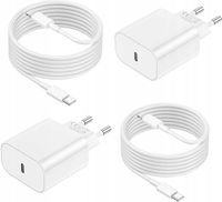ŁADOWARKA DO TELEFONU 20W USB-C -LIGHTNING 2 SZTUKI KABEL 2M+1M