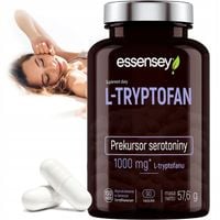 L-TRYPTOFAN 1000 MG Serotonina Melatonina NIEZBĘDNY AMINOKWAS 90 WEGE KAPS
