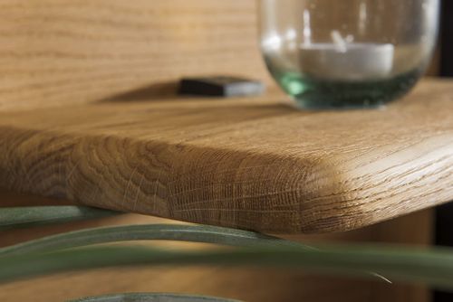 Łóżko dębowe Orio z zagłówkiem - 140x200 + panel lewy na Arena.pl