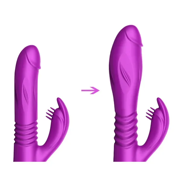 Wibrator-Silicone Vibrator USB 10 Function + Expander and Thrusting Function zdjęcie 3