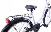 Rower Damski Damka Męski Miejski Retro Uniwersal 28 Kosz Biały