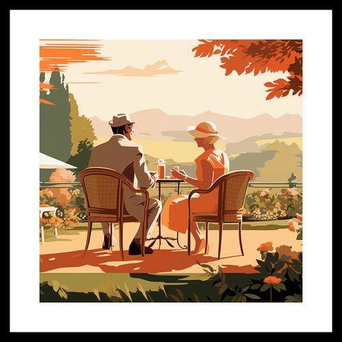 Plakat 40x40cm Retro Randka na Arena.pl
