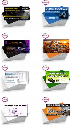 Wizytówki REKLAMOWE Foliowane 1000 szt USŁUGI REMONTOWO WYKOŃCZENIOWE na Arena.pl