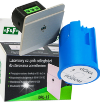 LASEROWY CZUJNIK RUCHU ALUMINIUM 2m 9-27V DC DO PUSZKI FI 35mm F&F DRL-12