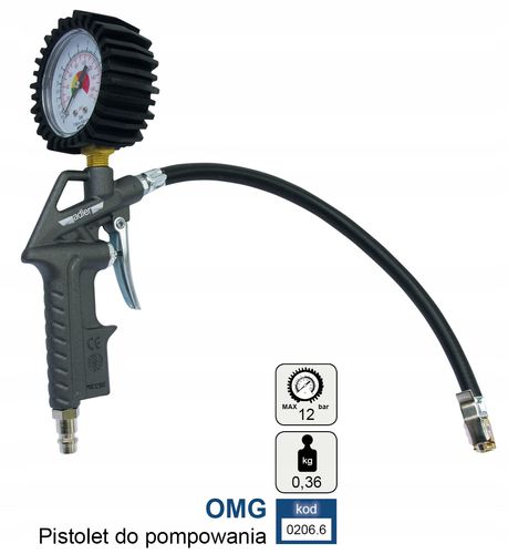 PISTOLET DO POMPOWANIA OMG 75CM WĄŻ na Arena.pl