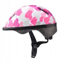 KASK ROWEROWY REGULOWANY DZIECIĘCY METEOR KS06 S PINK HEARTS lekki AIR FLOW