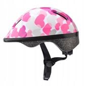 KASK ROWEROWY REGULOWANY DZIECIĘCY METEOR KS06 S PINK HEARTS lekki AIR