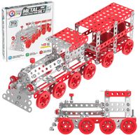 klocki konstrukcyjne metalowe pociąg 312 el. technok 4814