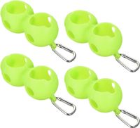 PATIKIL Chwytak do Piłek Golfowyсh Zielony Silikonowy Karabińczyk 4 szt