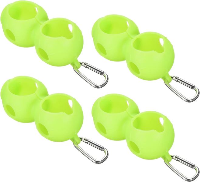 PATIKIL Chwytak do Piłek Golfowyсh Zielony Silikonowy Karabińczyk 4 szt zdjęcie 1