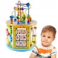 KOSTKA MANIPULACYJNA WIELOFUNKCYJNA EDUKACYJNA STACJA ZABAW MONTESSORI