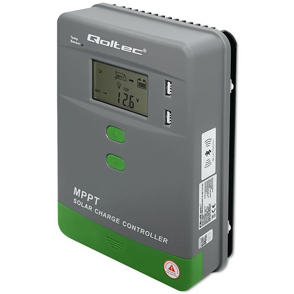 Qoltec Regulator Ładowania MPPT 30A, LCD, Bluetooth zdjęcie 1