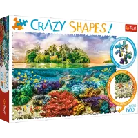 Puzzle 600 elementów. Crazy Shapes! Tropikalna wyspa