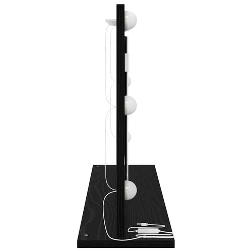 Lustro toaletowe Ze LED Lights Czarny Dąb 80 x 45 x 18 cm na Arena.pl