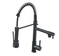 CZARNA KUCHENNA BATERIA STOJĄCA FLEX Z DODATKOWĄ WYLEWKĄ