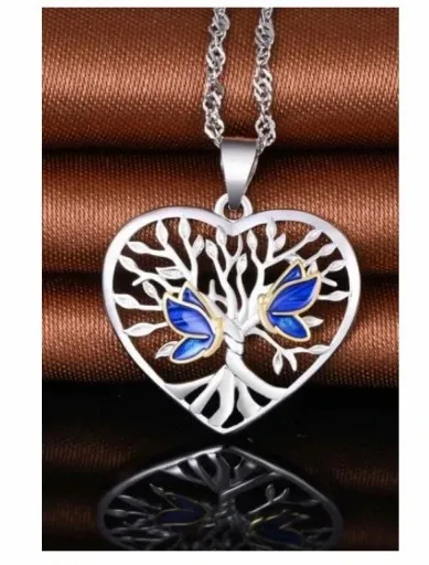 Srebrny Naszyjnik Serce ŁAŃCUSZEK z zawieszką celebrytka Srebro PRÓBA 925 zdjęcie 2