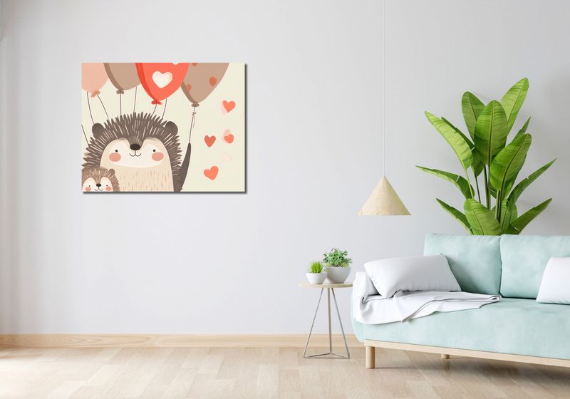 Obraz 90x70cm Uśmiech Jeżykowej Rodziny zdjęcie 2