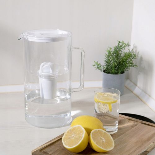 Dzbanek filtrujący szklany Wessper 3l Biały + 10x Filtr aquaclassic 77g na Arena.pl