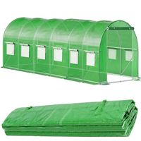 Folia na tunel ogrodowy 6x3x2 m zapasowe poszycie na szklarnię UV-4 140gs/m zielone