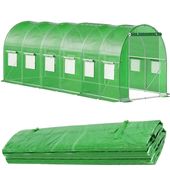 Folia na tunel ogrodowy 6x3x2 m zapasowe poszycie na szklarnię UV-4 140gs/m zielone
