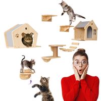 plac zabaw dla kota ścianka wspinaczkowa 5-elementów legowisko domek budka
