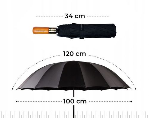 WEISNER | PARASOLKA PARASOL DAMSKA MESKI SKLADANA PRZECIWDESZCZOWY na Arena.pl