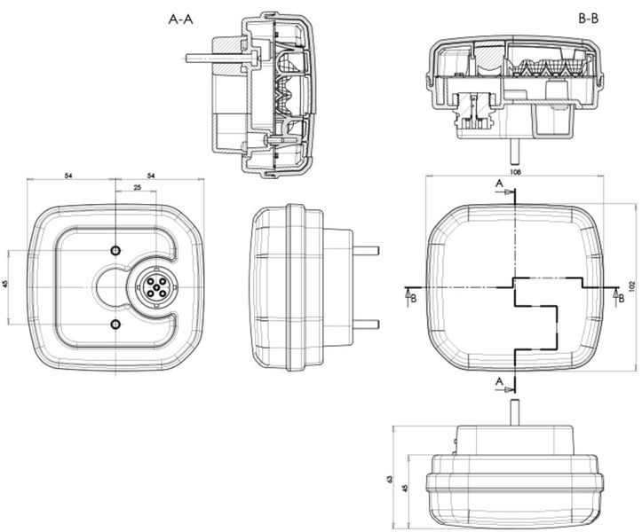 Lampa LED zespolona tylna 3 funkcje 12V-24V 1089 zdjęcie 8