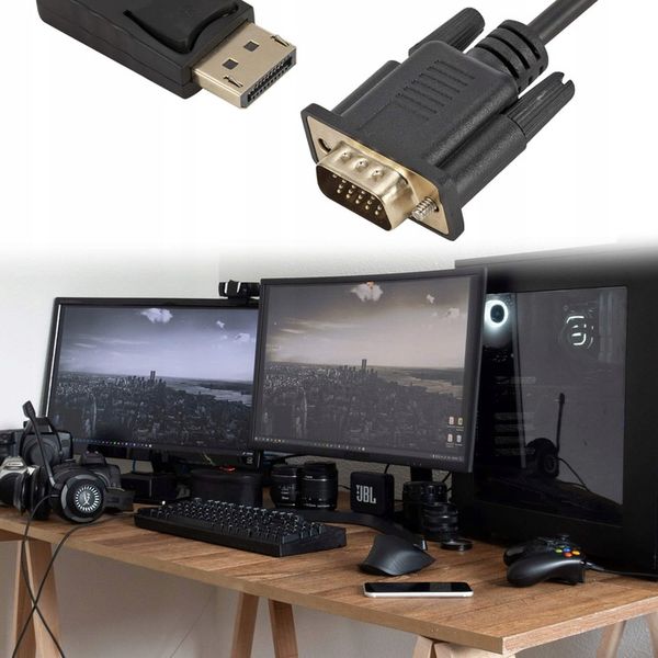 PRZEJŚCIÓWKA ADAPTER DISPLAYPORT DO VGA KONWERTER zdjęcie 2