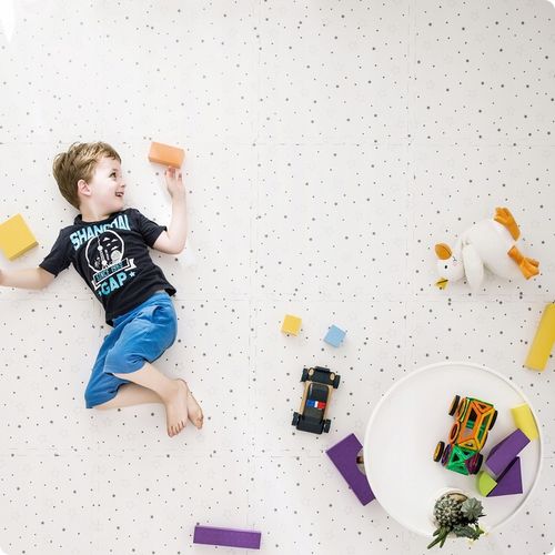 MATA PIANKOWA EVA PUZZLE MIĘKKA DLA DZIECI GWIAZDKI 150x150cm RICOKIDS na Arena.pl