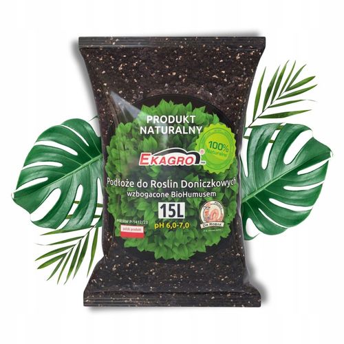 Ziemia Podłoże do Roślin Doniczkowych Zielonych Kwiatów z humusem 15L na Arena.pl