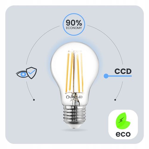6x Żarówka LED E27 A60 11W = 100W 1521lm 4000K Neutralna FILAMENT na Arena.pl