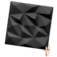 Kaseton Ścienny Sufitowy 3D Czarny Panele Ścienne 50x50 0,25m2 BRYLANT