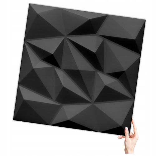 Kaseton Ścienny Sufitowy 3D Czarny Panele Ścienne 50x50 0,25m2 BRYLANT na Arena.pl