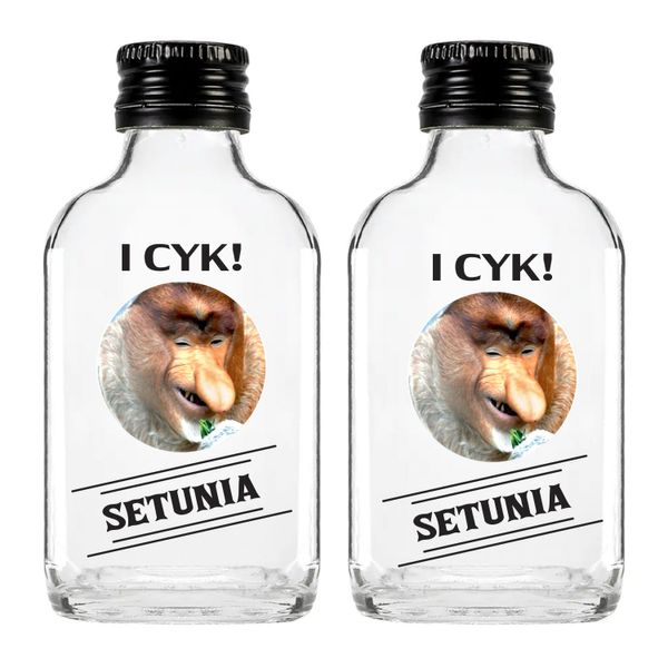 10 sztuk BUTELKA PIERSIÓWKA 100 ML Z NADRUKIEM I CYK! SETUNIA zdjęcie 1