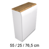 Szafka łazienkowa podwieszana z półkami 55/25/76,5 cm