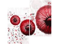 60CM 50CM OBRAZ ŚCIENNY CZERWONE DMUCHAWCE DRUK PŁÓTNO