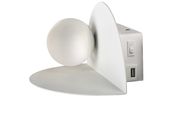 Zenit lampa kinkiet 4W 4000k + ładowarka usb biały