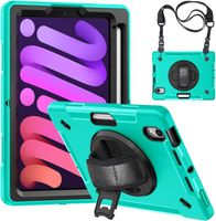 Etui na iPada Mini 6 2021 8,3" z Podstawką i Paskiem Na Ramie Zielone