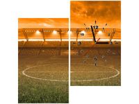 60X60CM ZEGAR STADION BLASKU SŁOŃCA OBRAZ DREWNO ŚCIAN KWADRAT