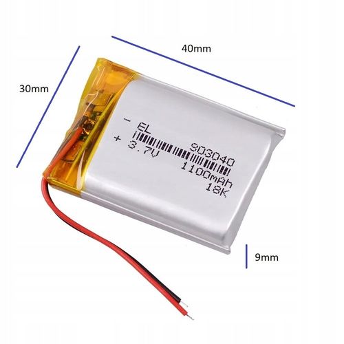 Bateria Akumulator Li-Poly 1100mAh 3.7V 903040 na Arena.pl