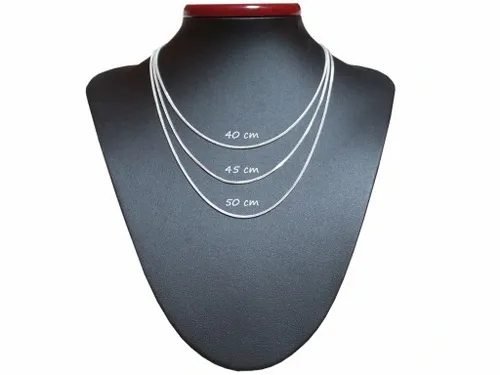 ŁAŃCUSZEK SREBRNY 925 LISI OGON - DŁUGOŚĆ 40cm na Arena.pl