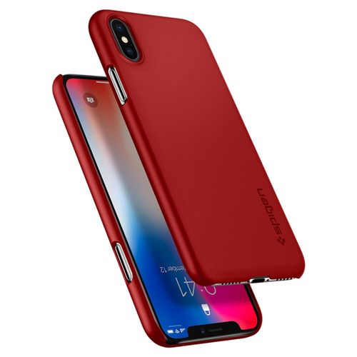 SPIGEN THIN FIT Apple iPhone X - METTALIC RED na Arena.pl