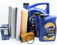 FILTRY+OLEJ 5W30 ELF 6L RENAULT LAGUNA III 2.0 DCI 07