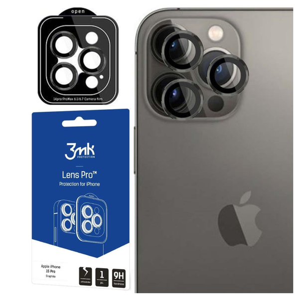 Apple iPhone 15 Pro - 3mk Lens Protection Pro Graphite zdjęcie 1