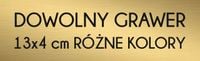 Grawerowana tabliczka Laminat 13x4 DOWOLNY GRAWER napis logo złota